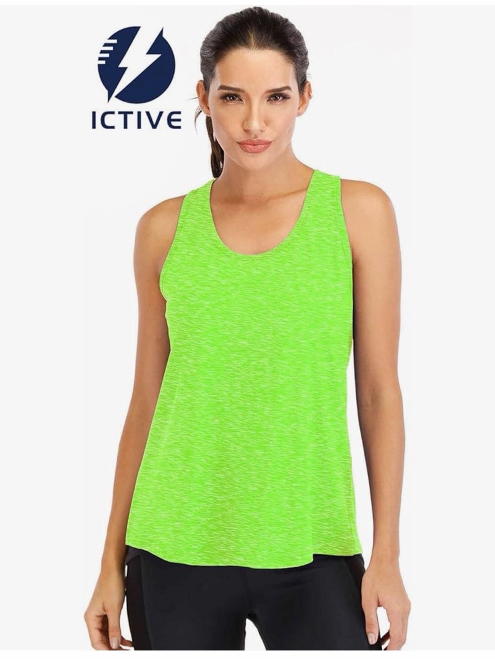 Neon Yellow Sleeveless Athletic Tank Top